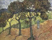 Vincent Van Gogh Landscape with Tree and  Figures (nn04) France oil painting artist